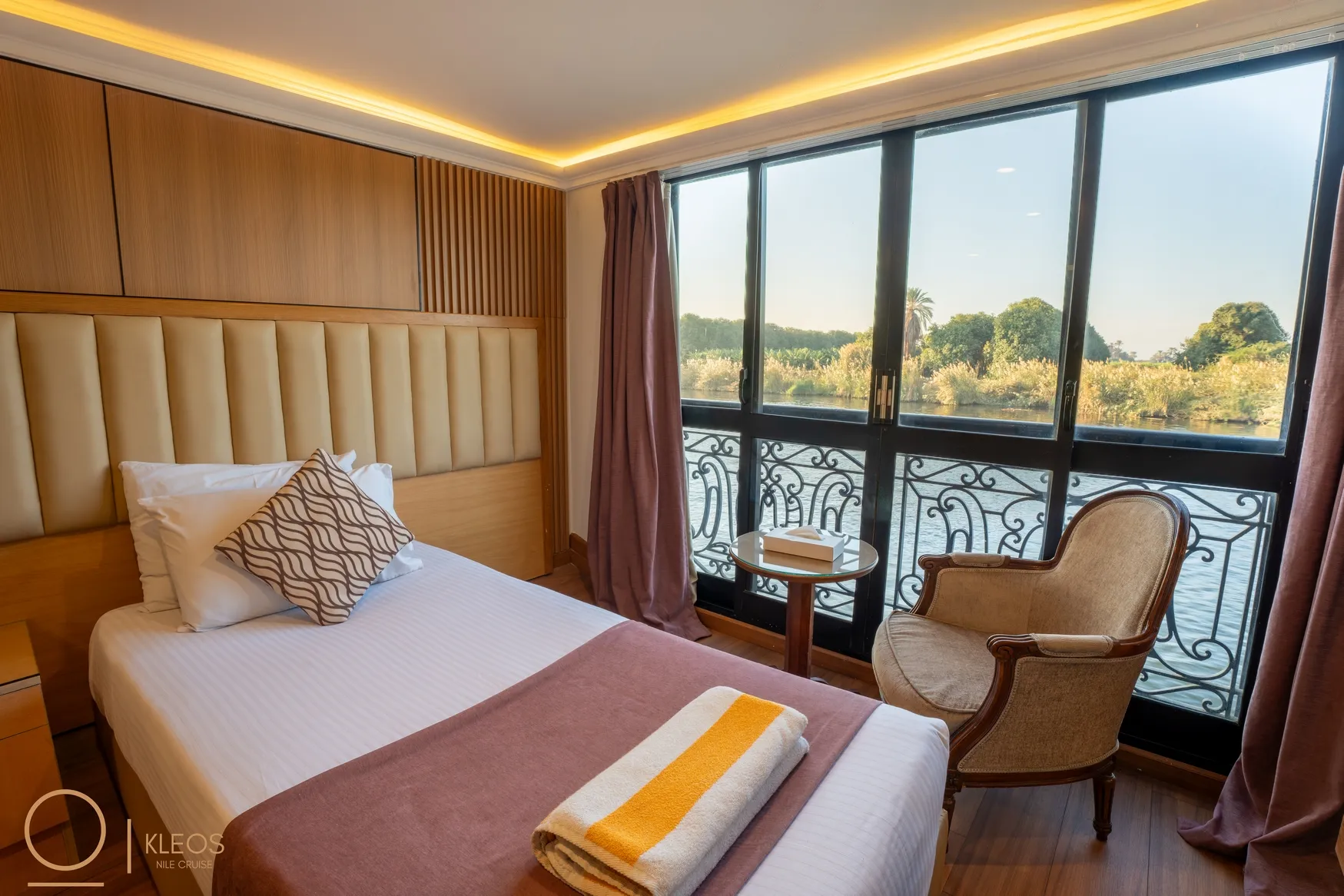 Cabin aboard the MS Kleos Nile Cruise Nile cruise